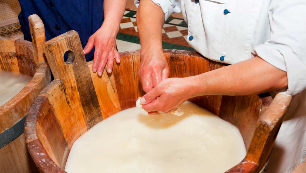 Mozzarella making